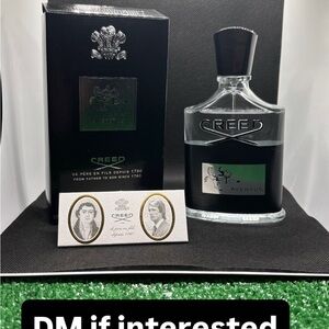 Creed Aventus Fragrance with Black and Silver Accents